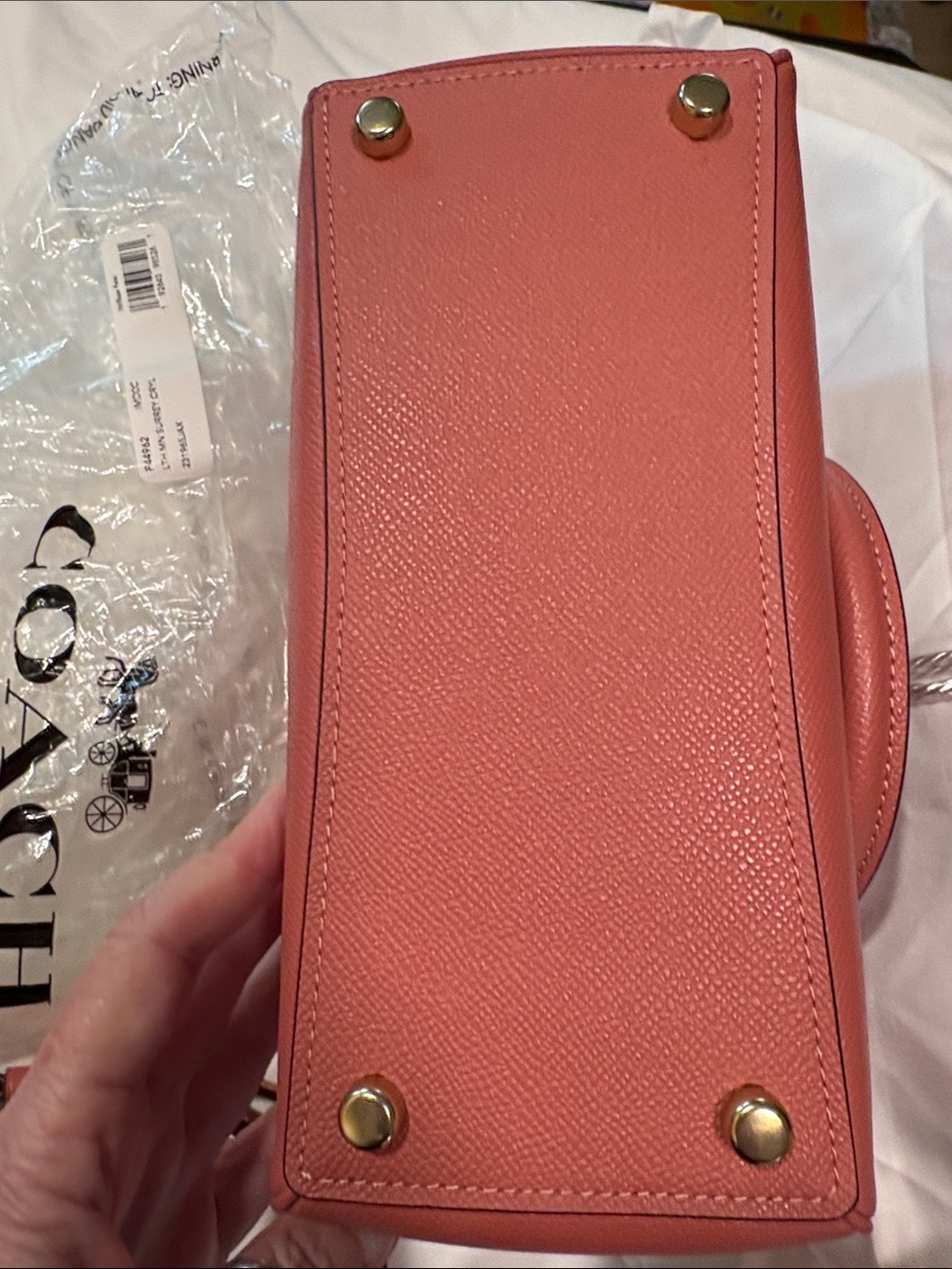 NWOT Coach Mini Surrey Carryall in Rose Petal Pink Satchel Crossbody F44962 - Picture 3 of 12